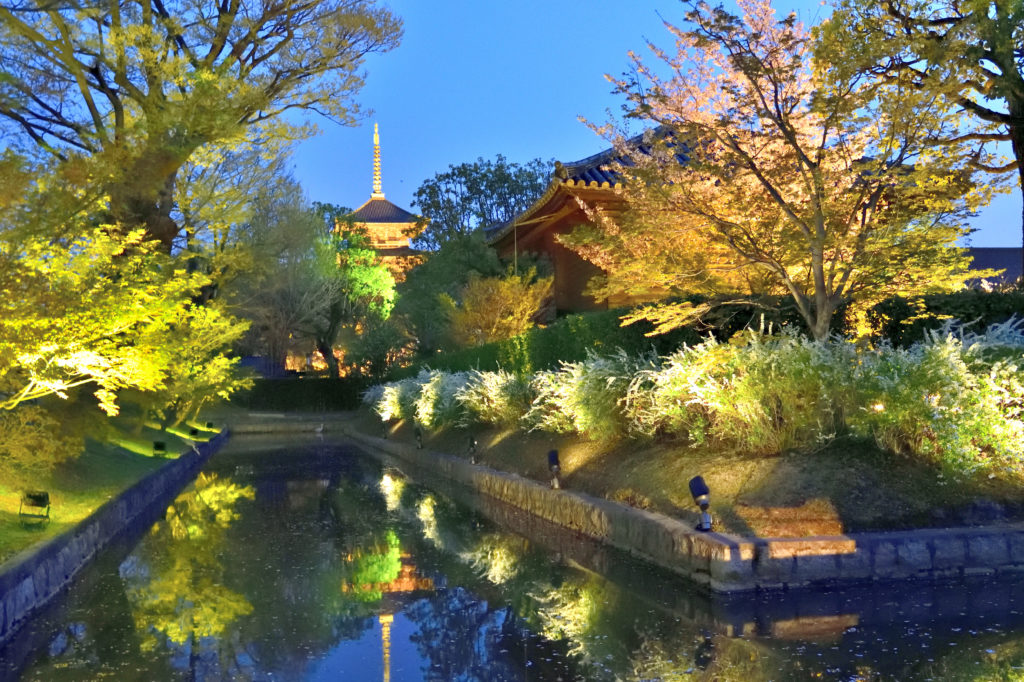 The garden that features a path around a pond