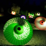 Japanese traditional umbrella in Ashikaga school