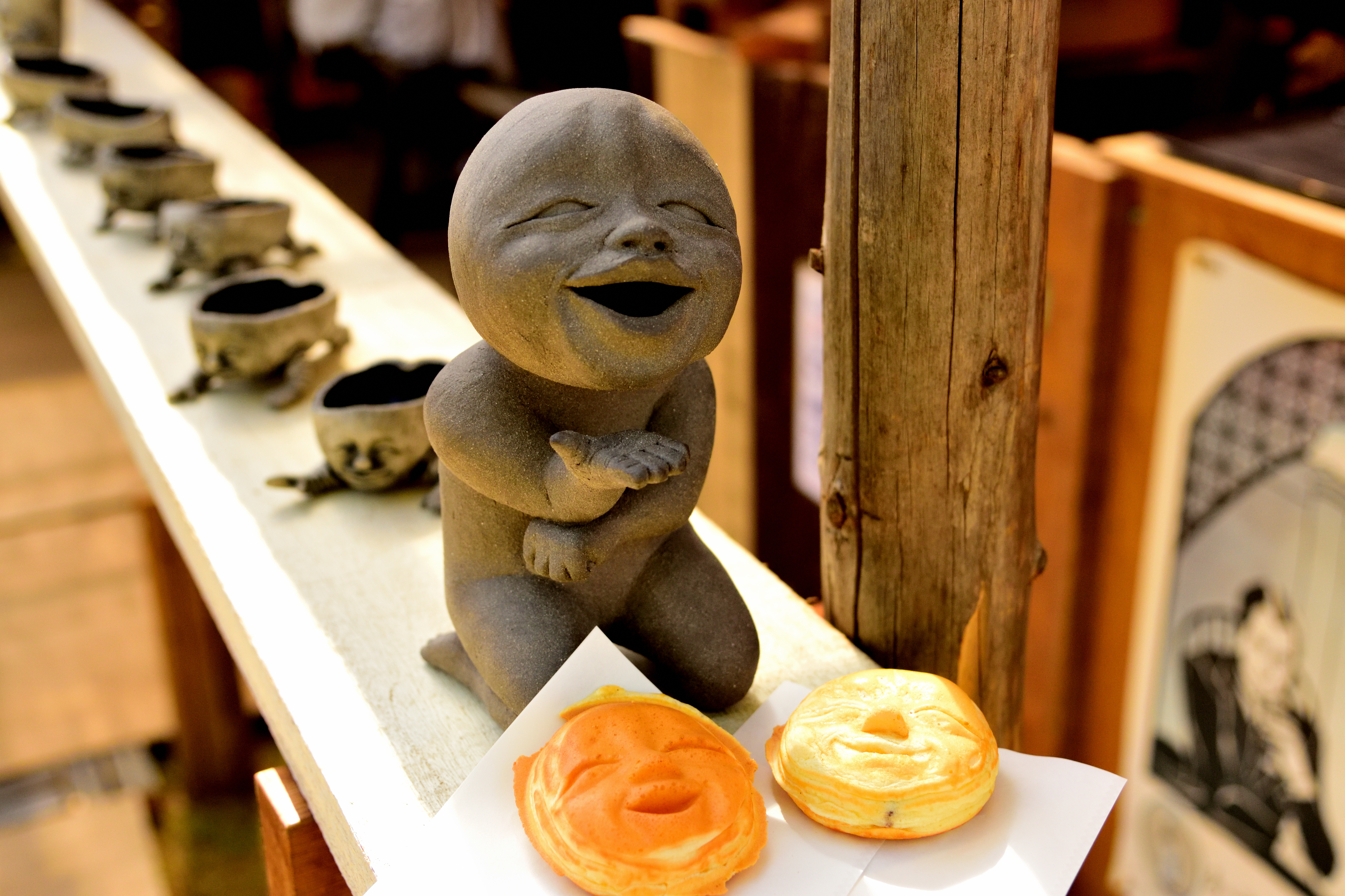 Doll created by pottery in Kasama no Himatsuri